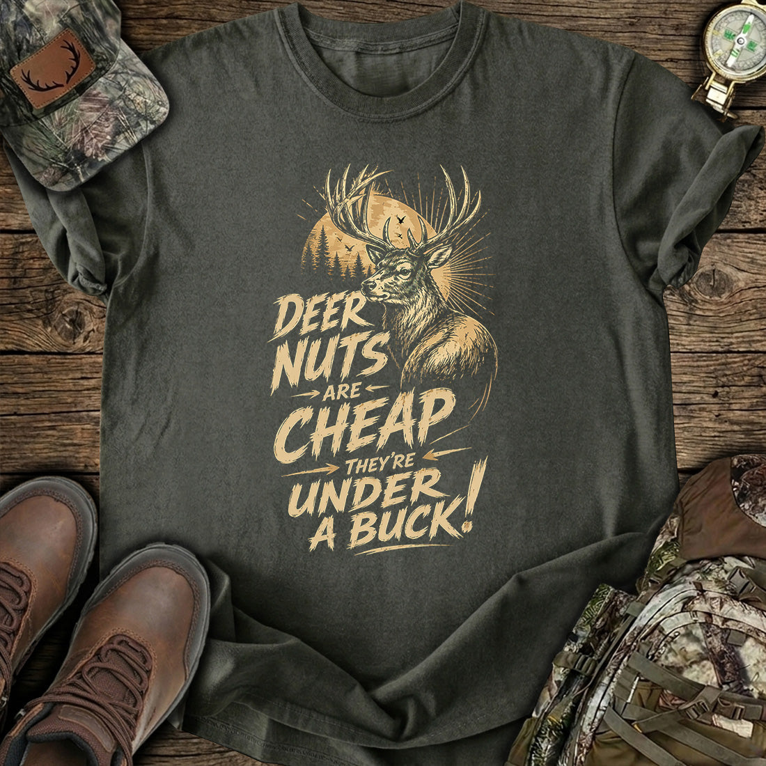 Deer Nuts Cheap Funny T-Shirt product image 3