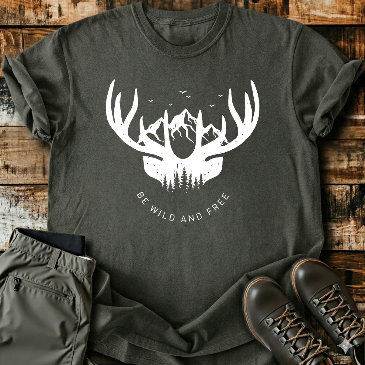 Be Wild And Free Deer T-Shirt product image 2
