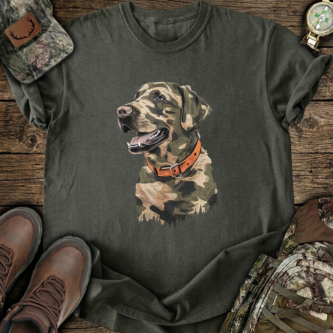 Camo Hunting Dog T-Shirt product image 6