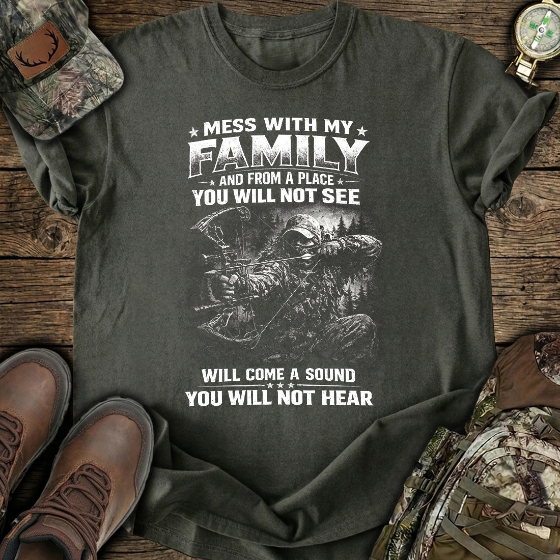 Bow Hunting Family Quote T-Shirt product image 2