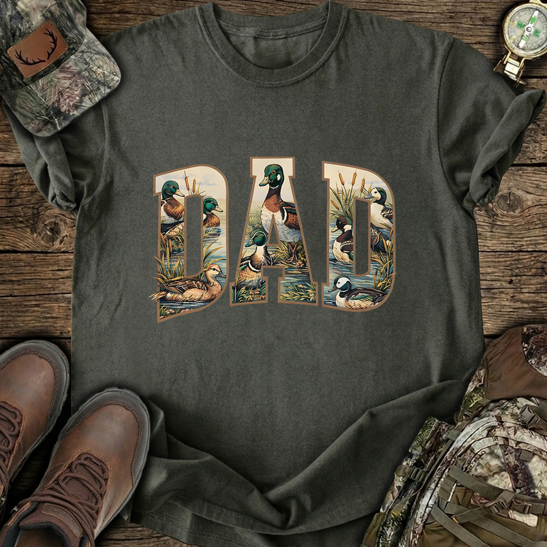 Duck Hunting Dad Camo T-Shirt product image 3