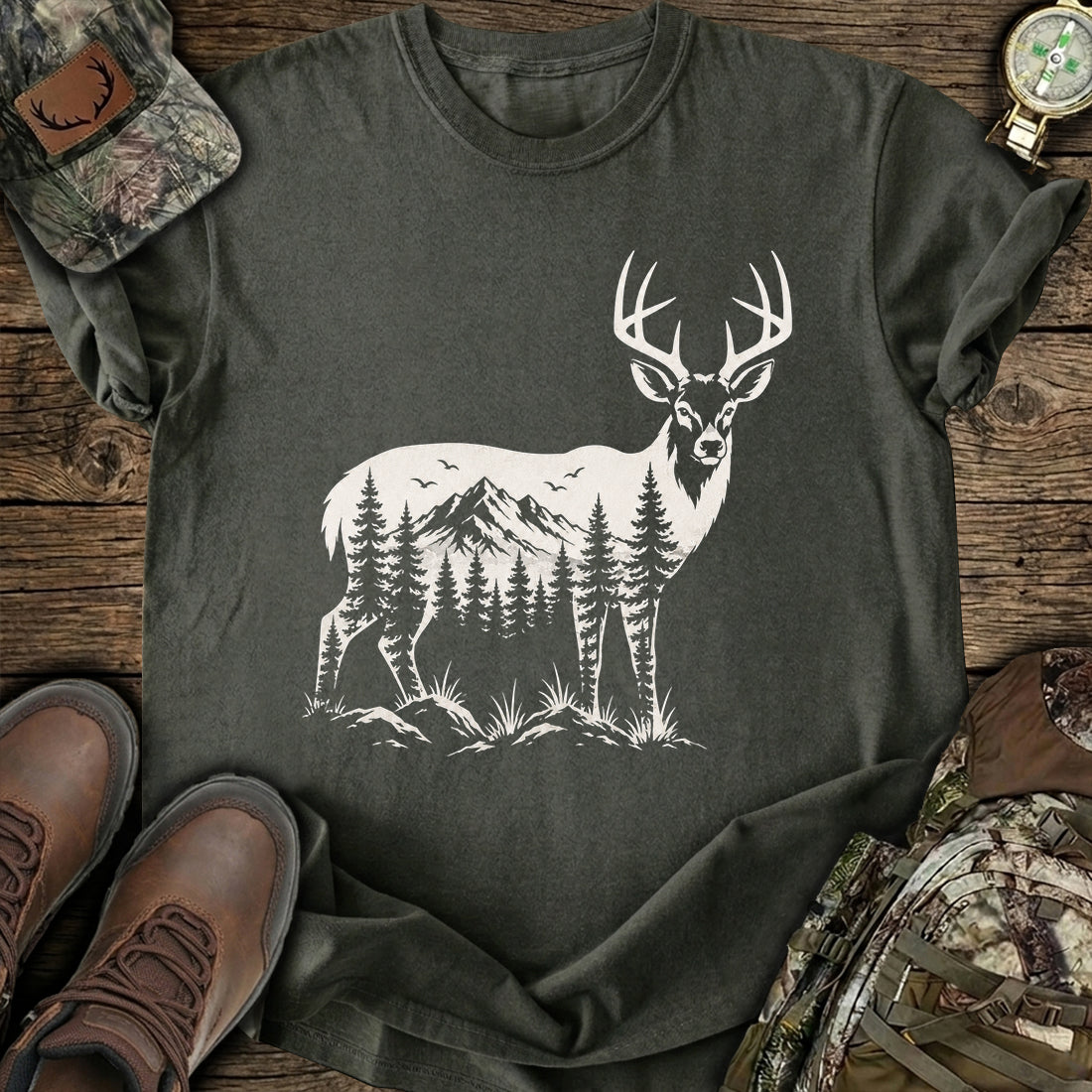 Mountain Deer Hunter T-Shirt product image 2