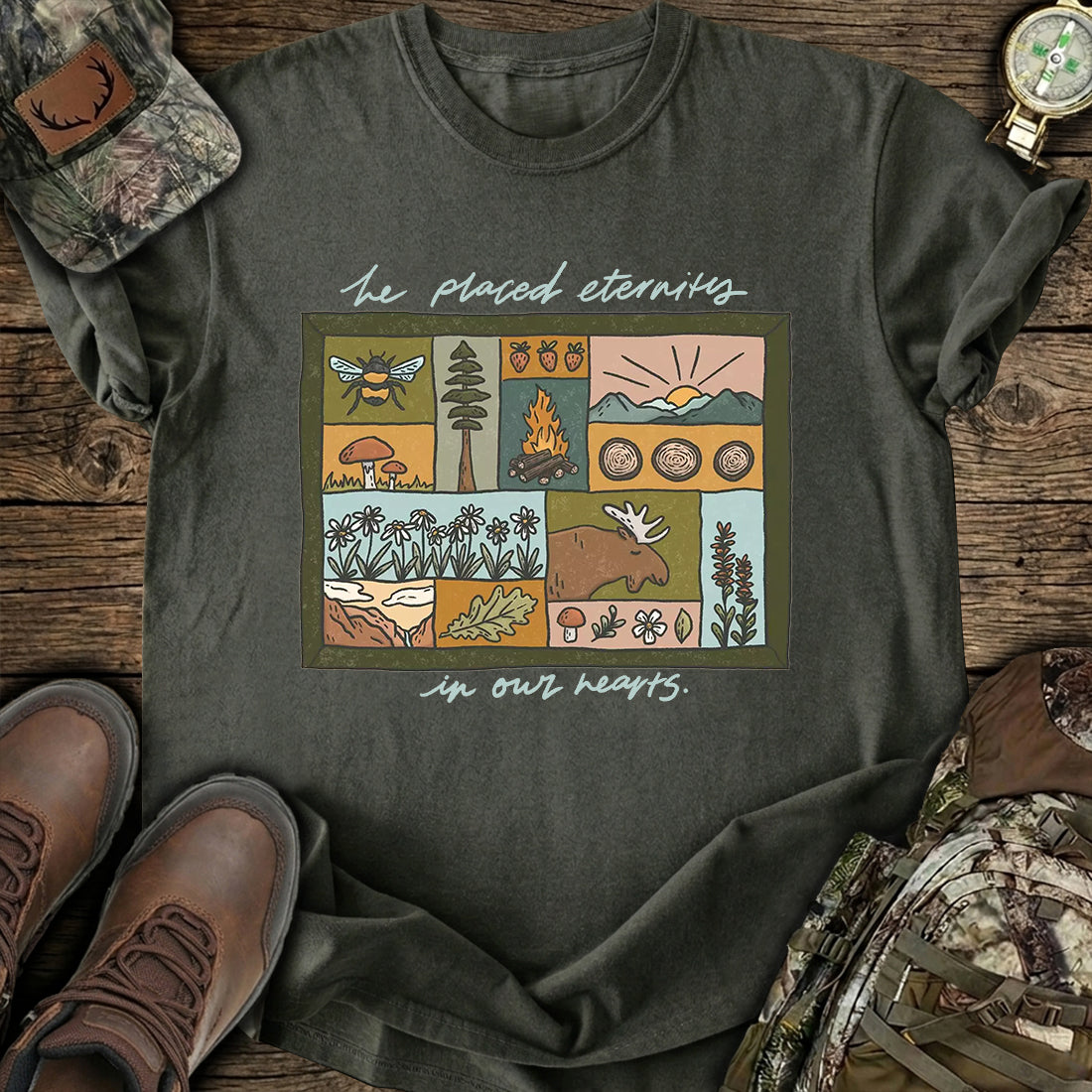 Nature Forest Moose T-Shirt product image 6