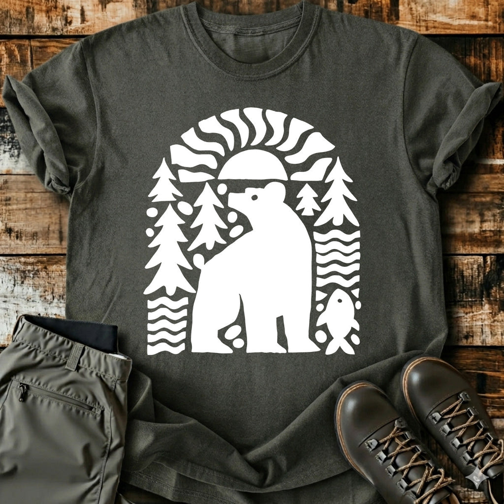 Bear Forest Lake Sunset T-Shirt product image 6