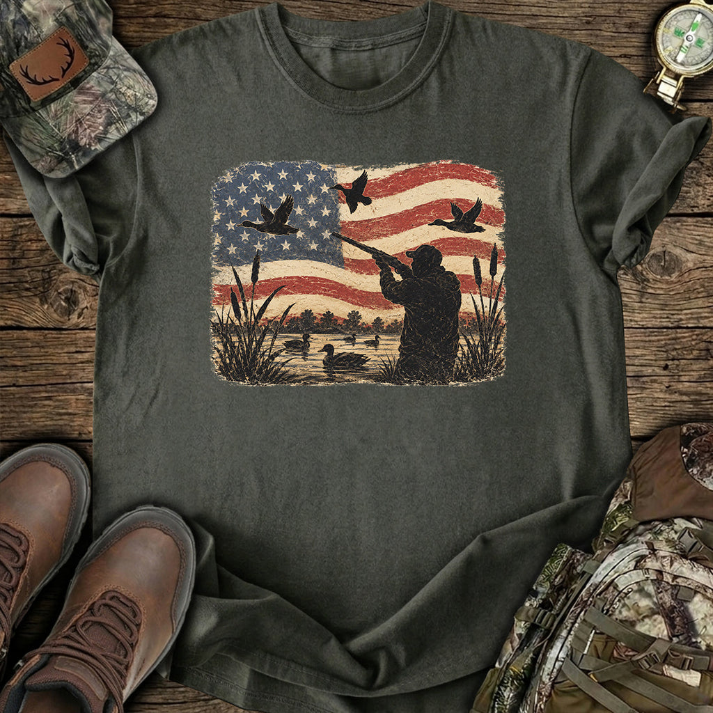 Patriotic Duck Hunting T-Shirt product image 2