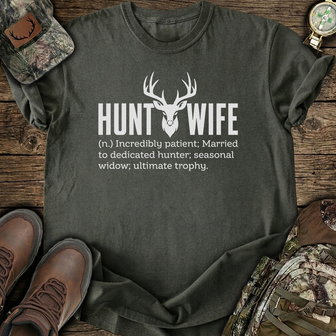 Funny Hunt Wife T-Shirt product image 2
