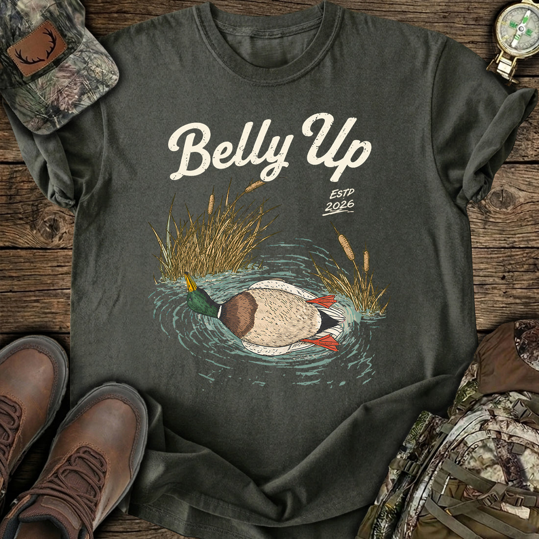 Duck Hunting Belly Up T-Shirt product image 1
