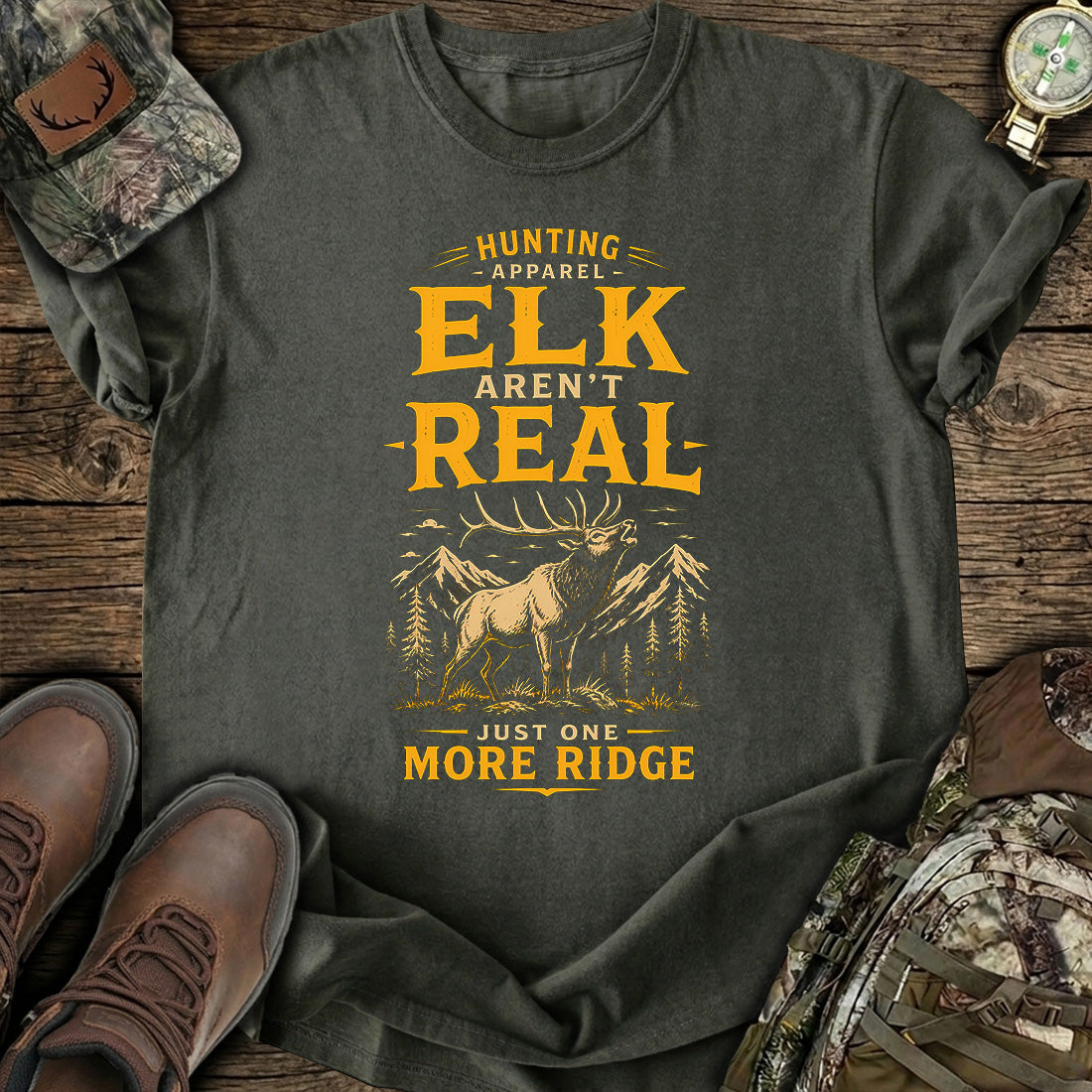 Funny Elk Hunting T-Shirt product image 2