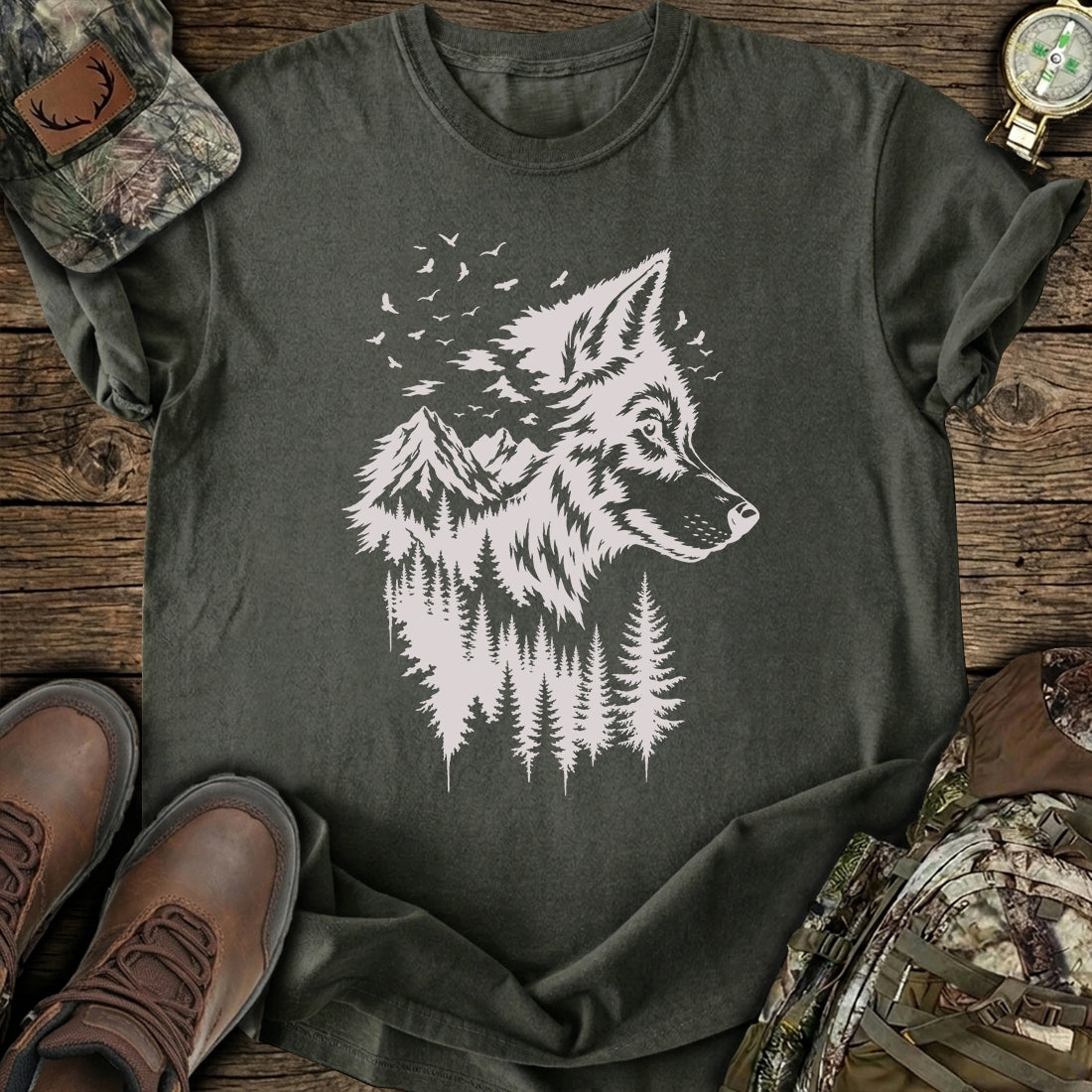 Lone Wolf Forest T-Shirt product image 1