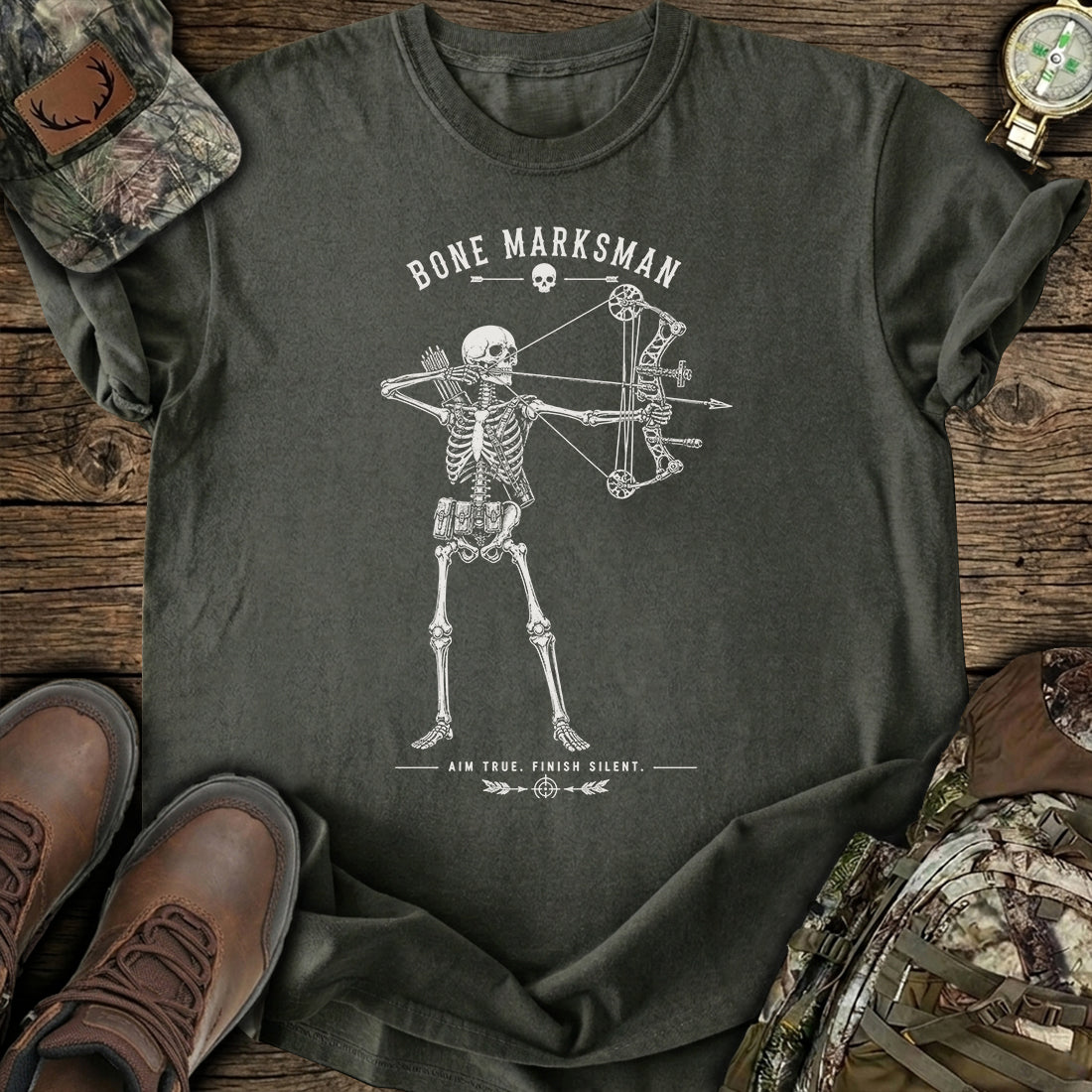 Skeleton Bowhunter T-Shirt product image 6