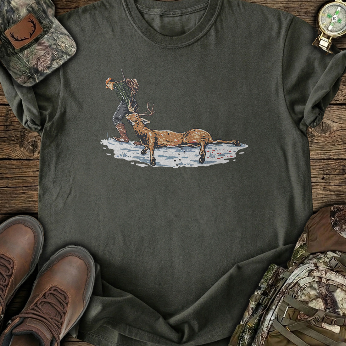 Winter Buck Hunting T-Shirt product image 4
