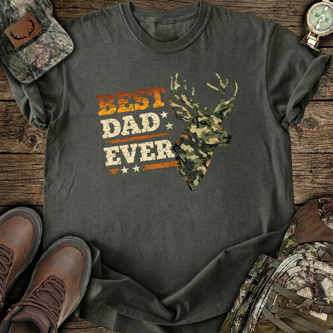 Best Dad Ever Deer T-Shirt product image 2