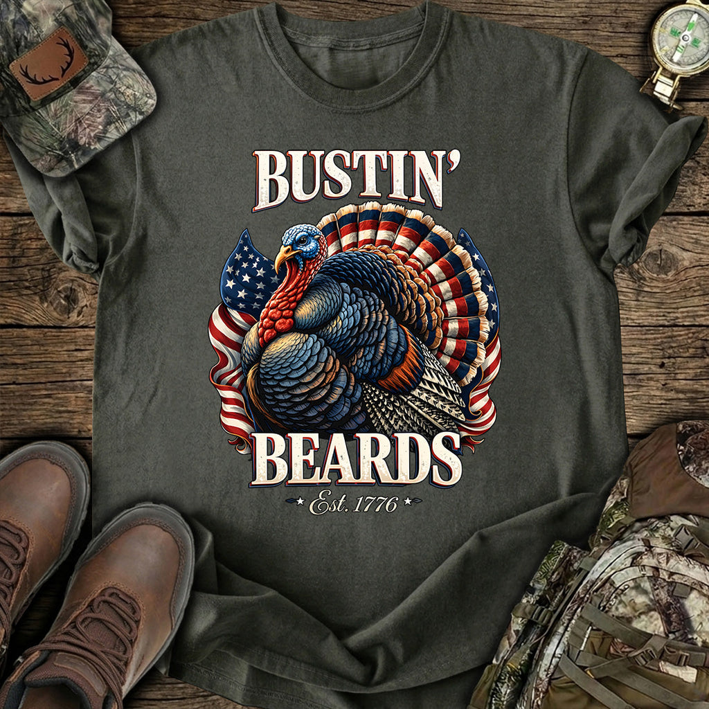Turkey Hunting Bustin Beards T-Shirt product image 3