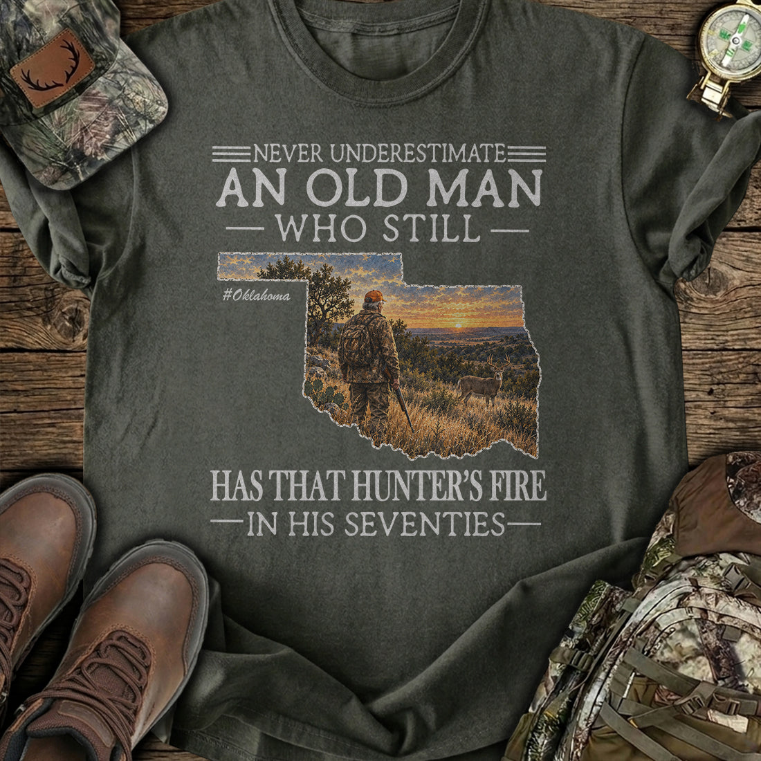 Oklahoma Hunter Fire T-Shirt product image 8