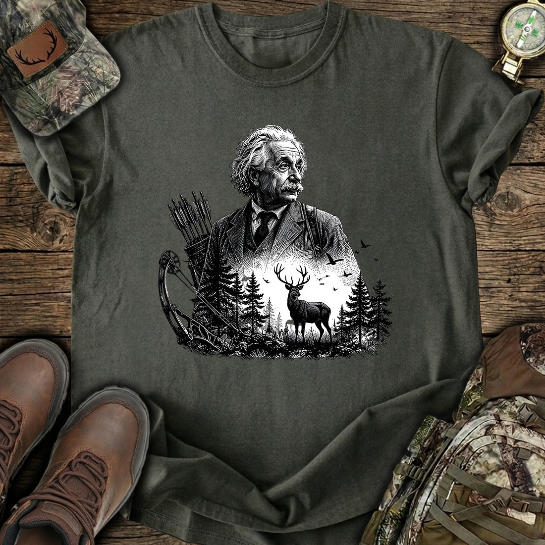 Einstein Genius Bowhunter T-Shirt product image 2