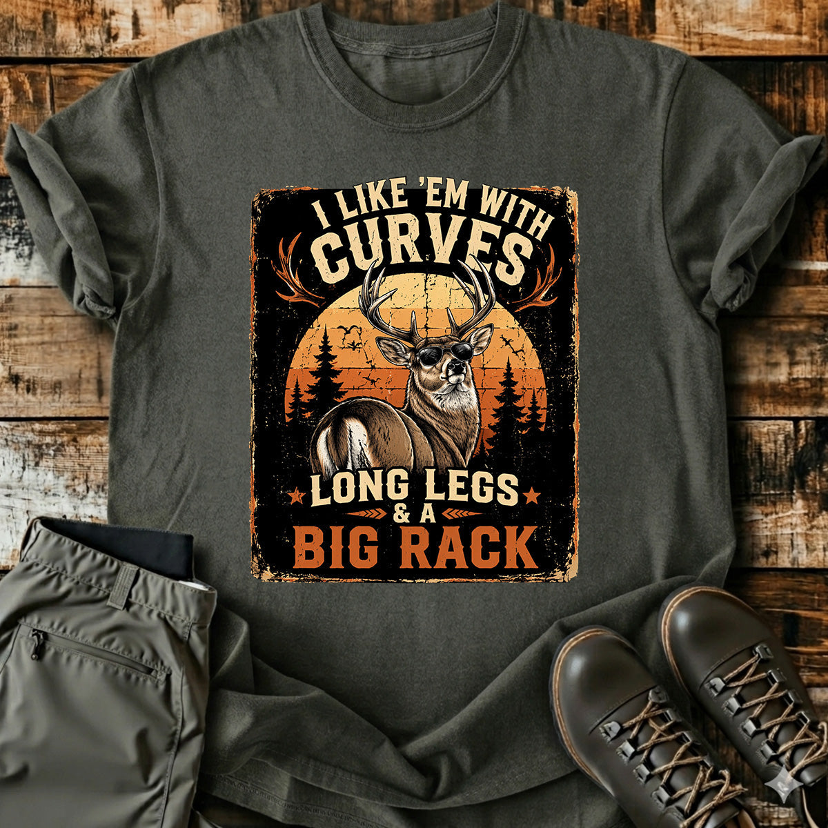 Big Rack Buck Hunting Joke T-Shirt product image 2
