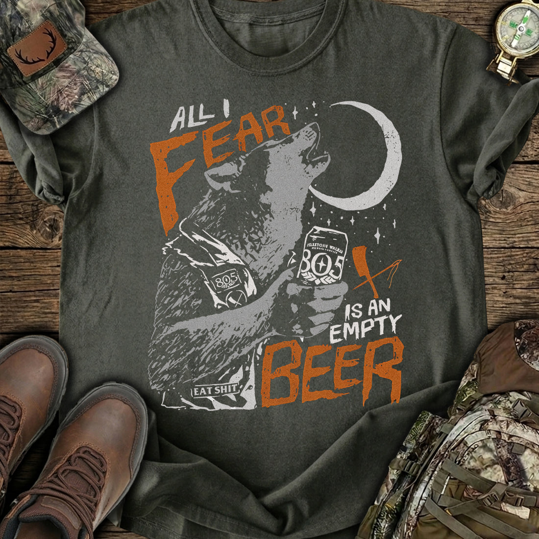 Moonlit Wolf Beer T-Shirt product image 1