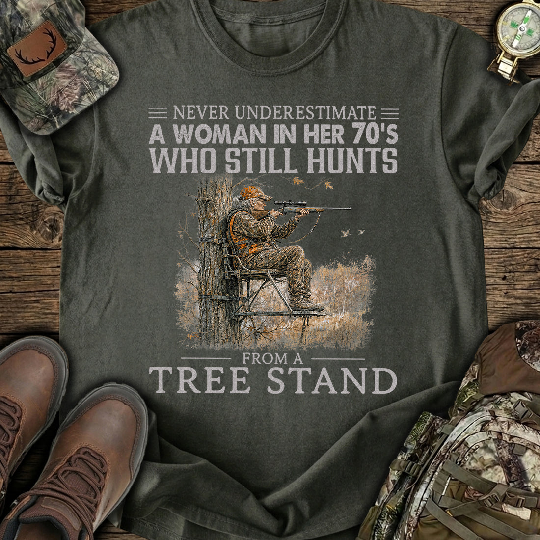 Timeless Huntress Tree Stand T-Shirt product image 4