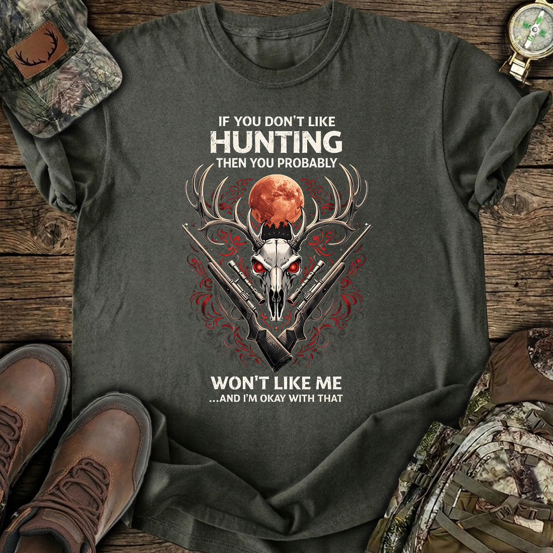 Hunting Don’t Like Me T-Shirt product image 3