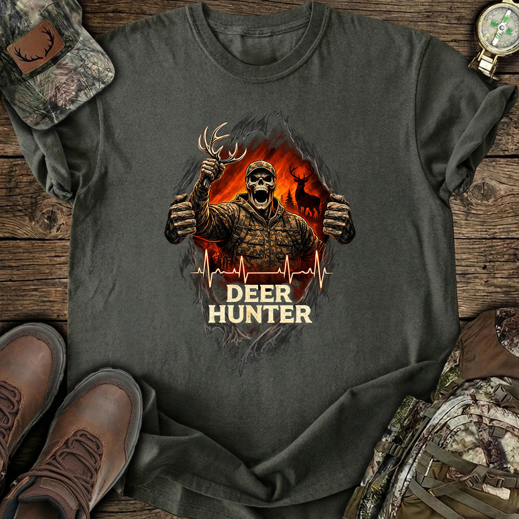 Deer Hunter Skull Graphic T-Shirt product image 3