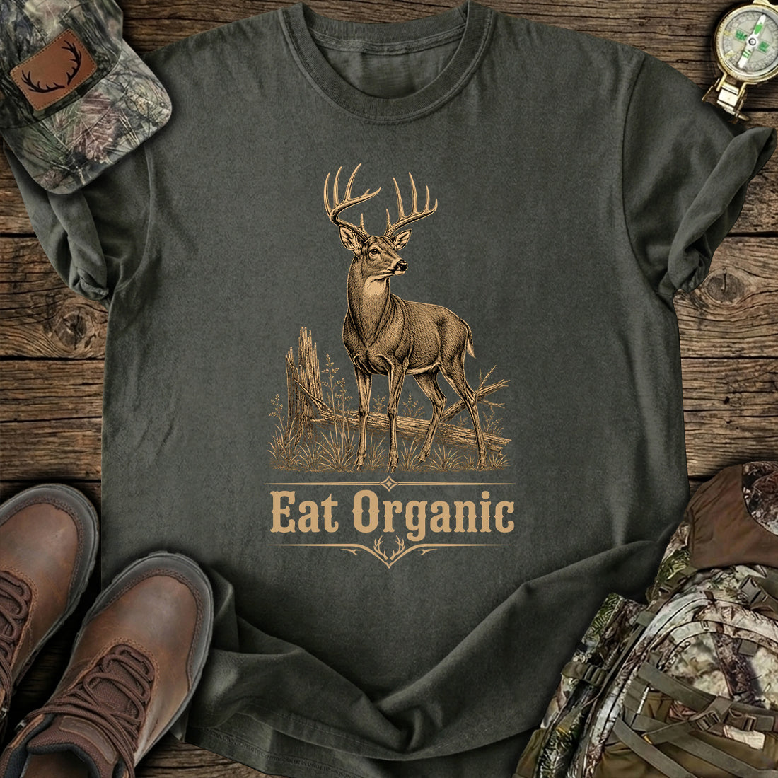 Deer Hunting Organic T-Shirt product image 6