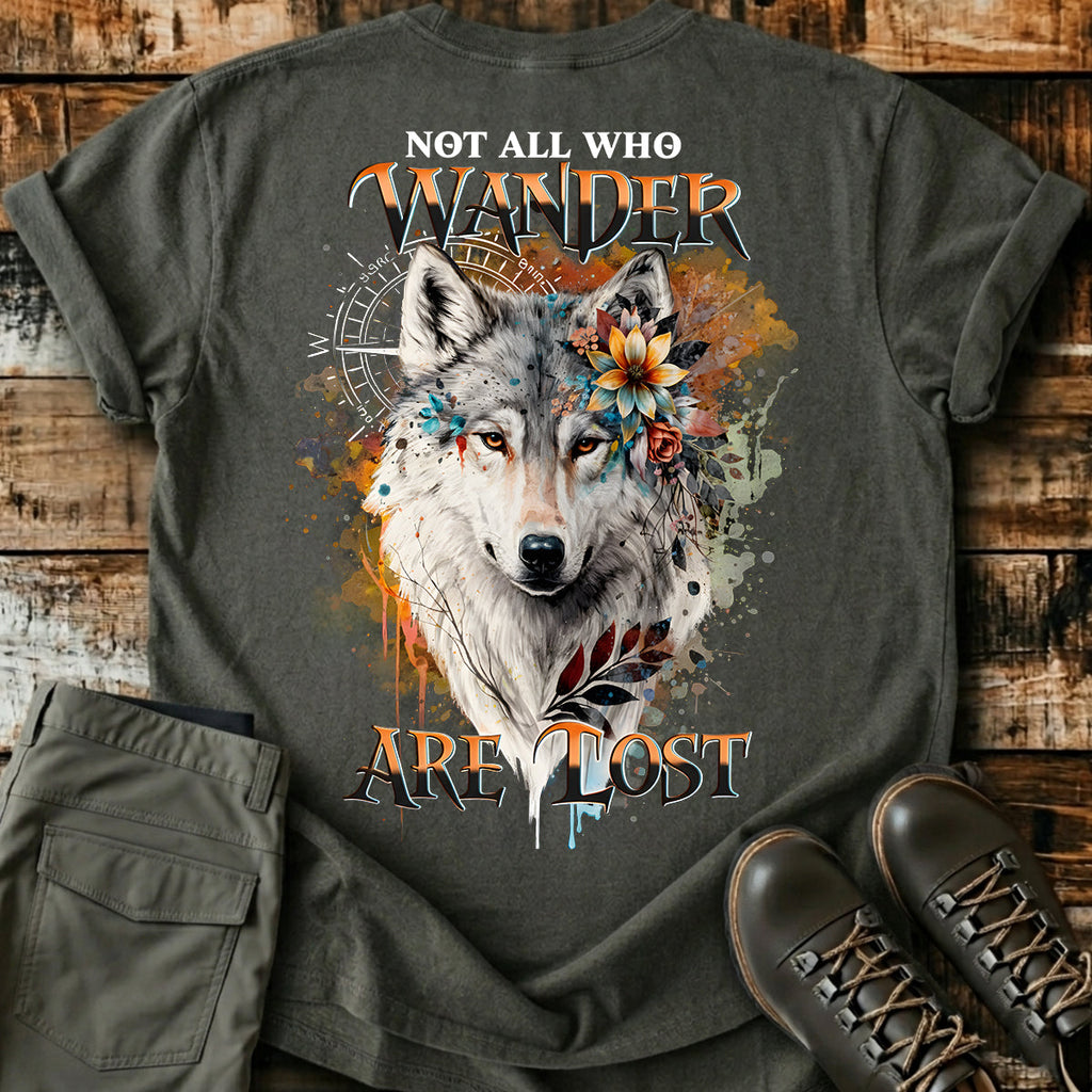 Wolf Wanderer Boho Art T-Shirt product image 2