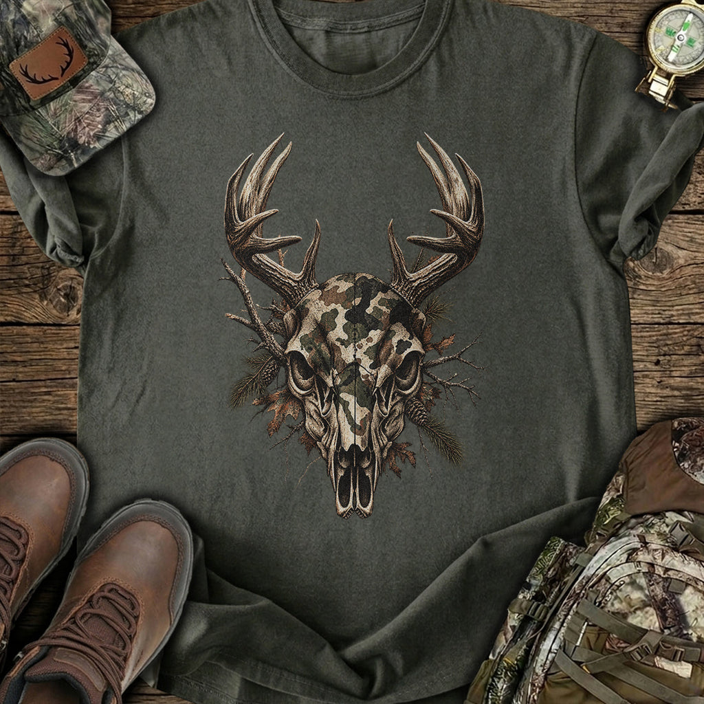 Camo Skull Buck Hunter T-Shirt product image 5