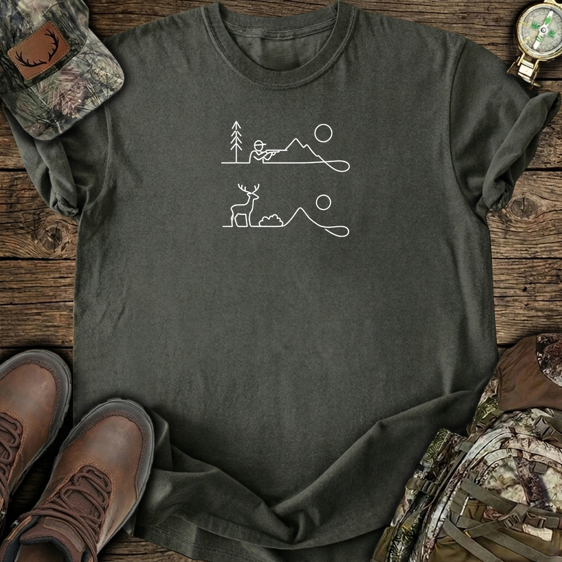 Minimal Hunter Line T-Shirt product image 7
