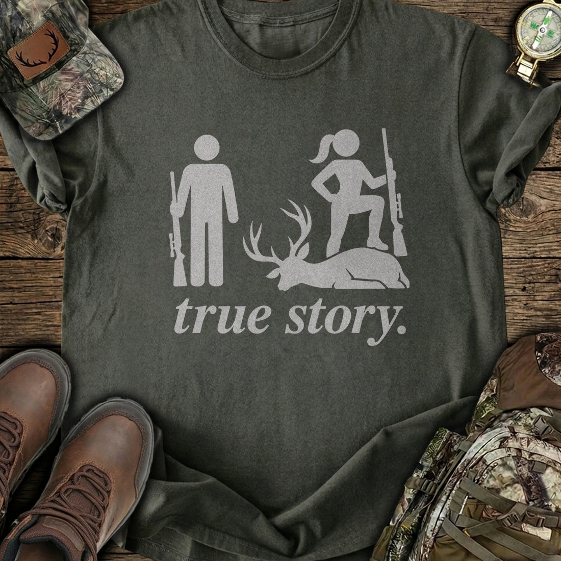 Hunting Couple Deer T-Shirt product image 4