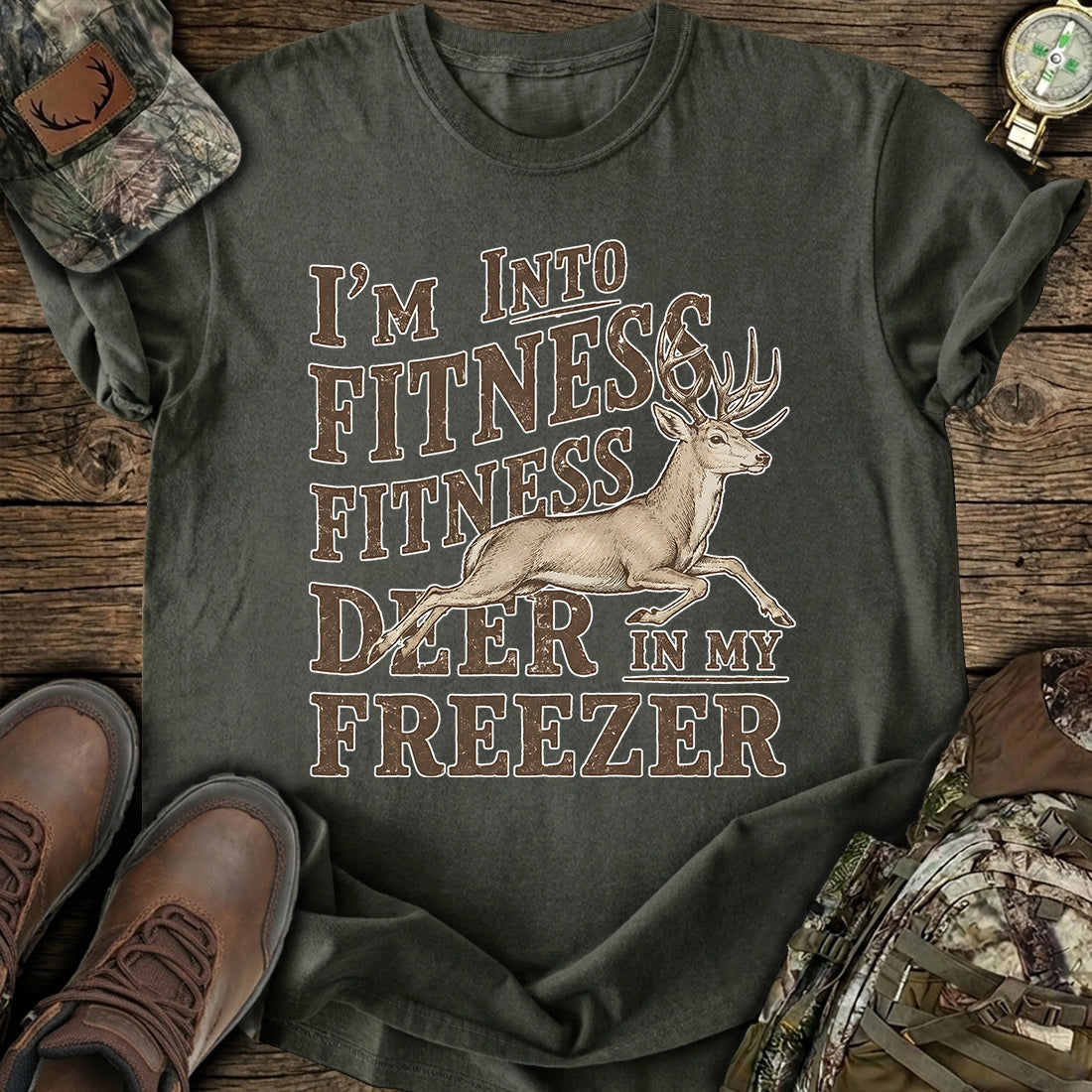 Funny Deer Freezer Fitness T-Shirt product image 7
