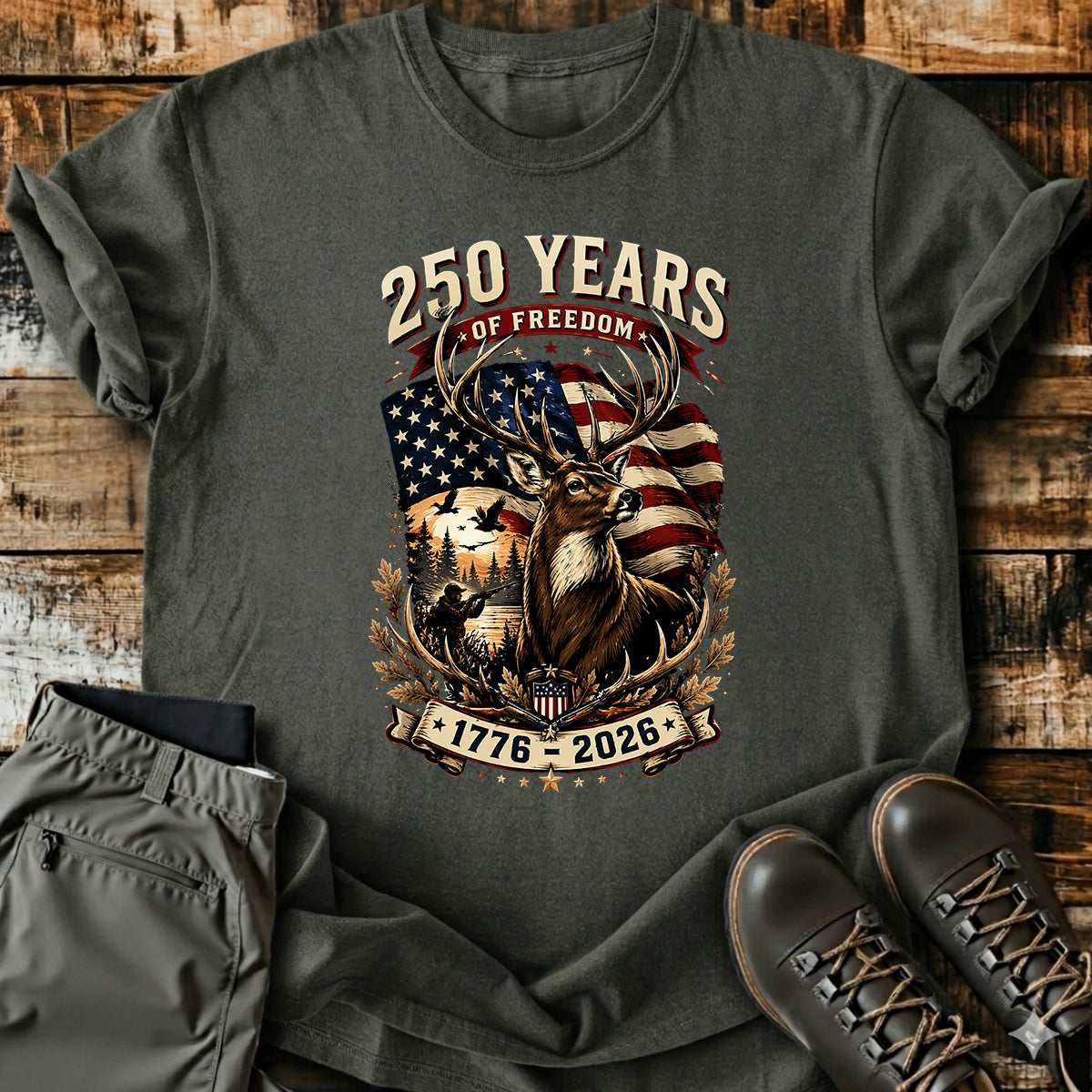 250 Years Deer USA T-Shirt product image 2