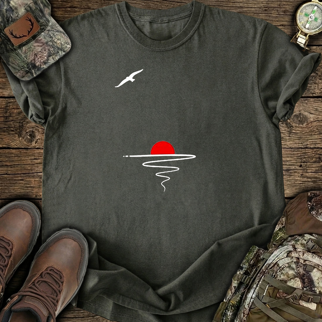 Minimal Sunset Art T-Shirt product image 6