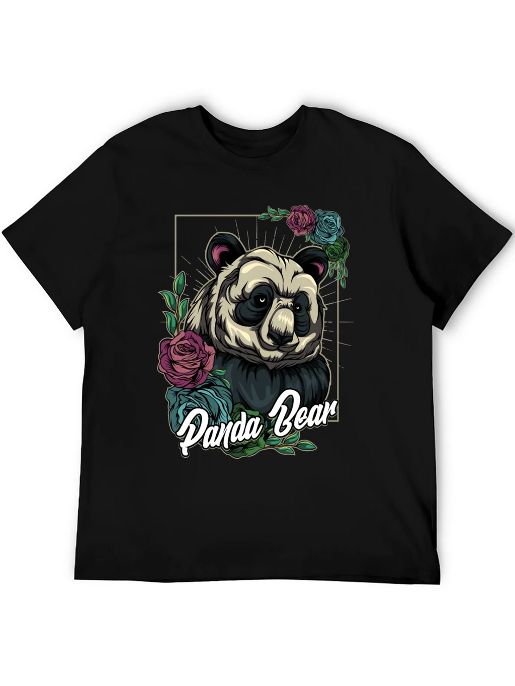 Panda Bear Floral T-Shirt - Unique Graphic Tee product image 5