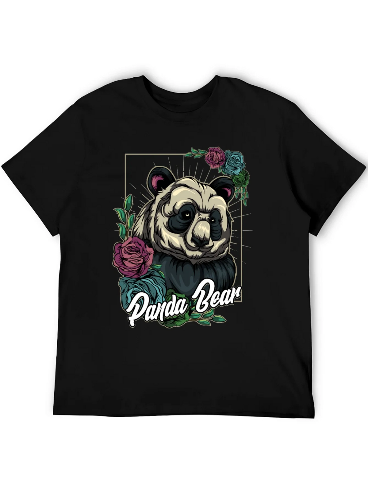 Panda Bear Floral T-Shirt - Unique Graphic Tee product image 5