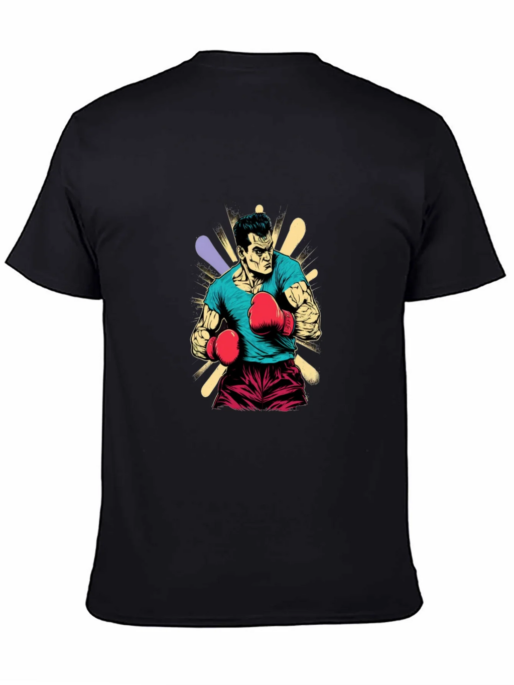 Boxer Graphic Tee - Black Cotton T-Shirt product image 4