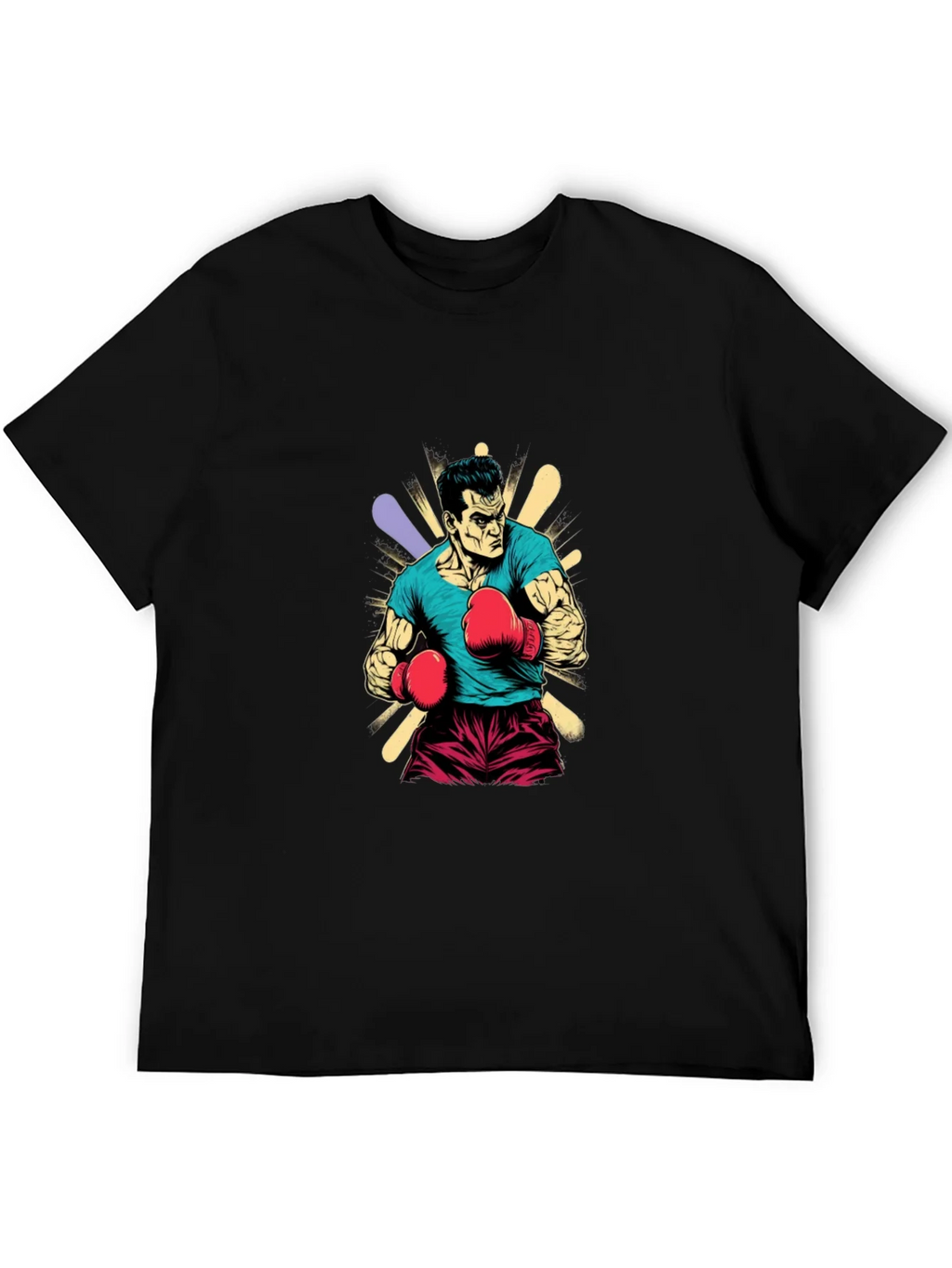 Boxer Graphic Tee - Black Cotton T-Shirt product image 5