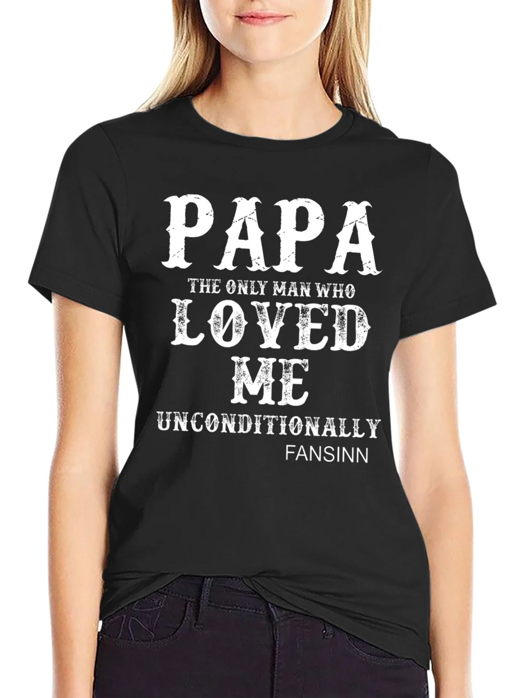 Papa Loved Me Unconditionally Graphic Tee product image 2