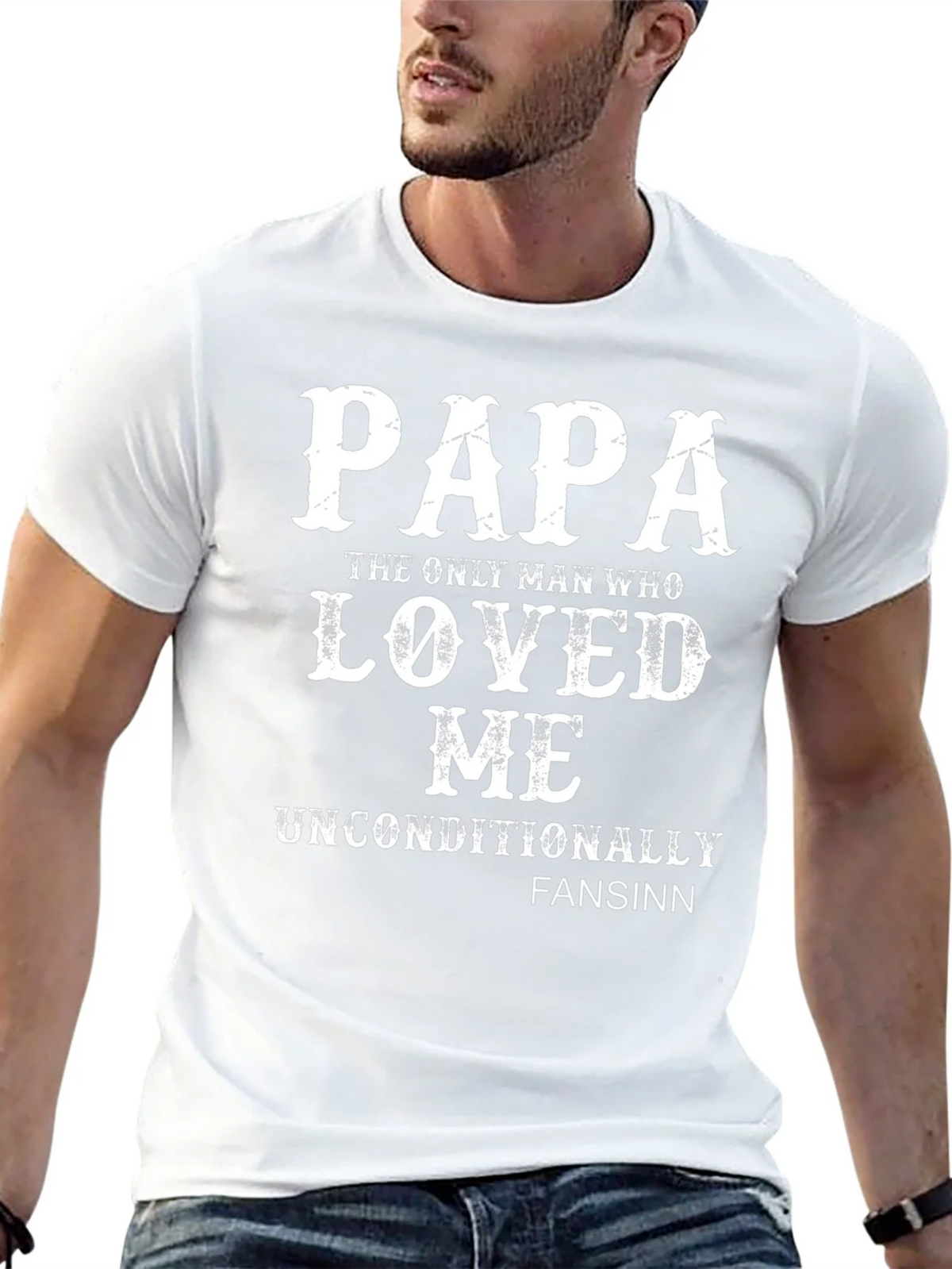 Papa Loved Me Unconditionally Graphic Tee product image 10