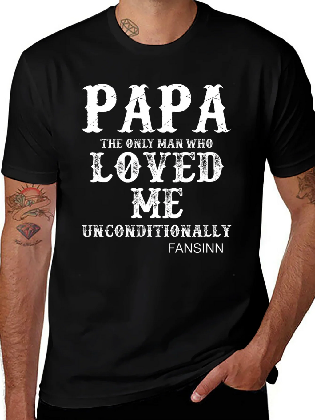 Papa Loved Me Unconditionally Graphic Tee product image 1