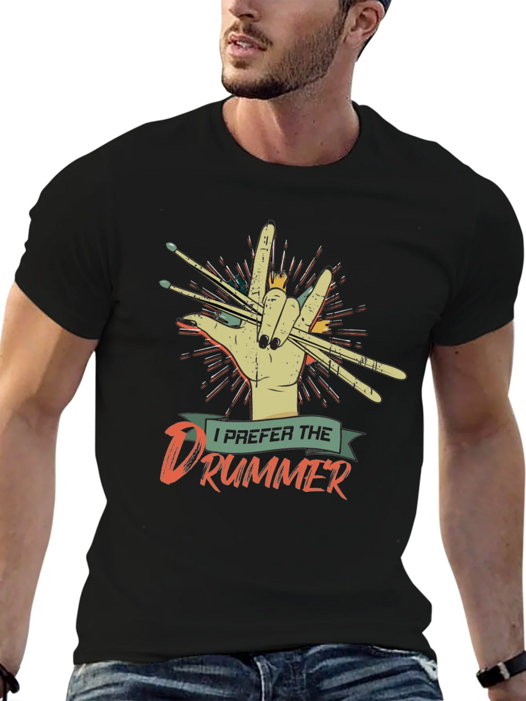 Drummer T-Shirt - Rock On Design product image 6