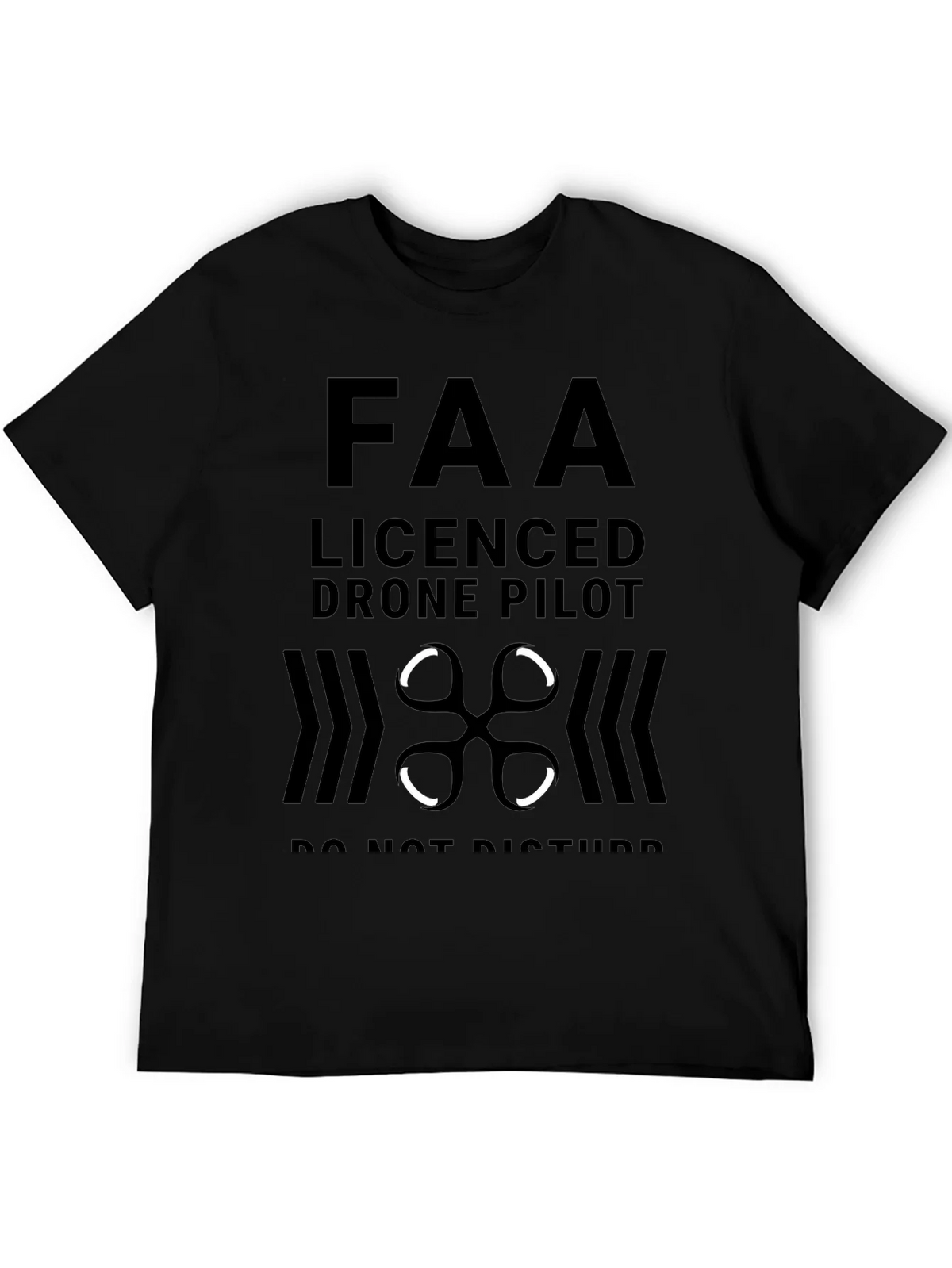 FAA Licensed Drone Pilot Black T-Shirt product image 5