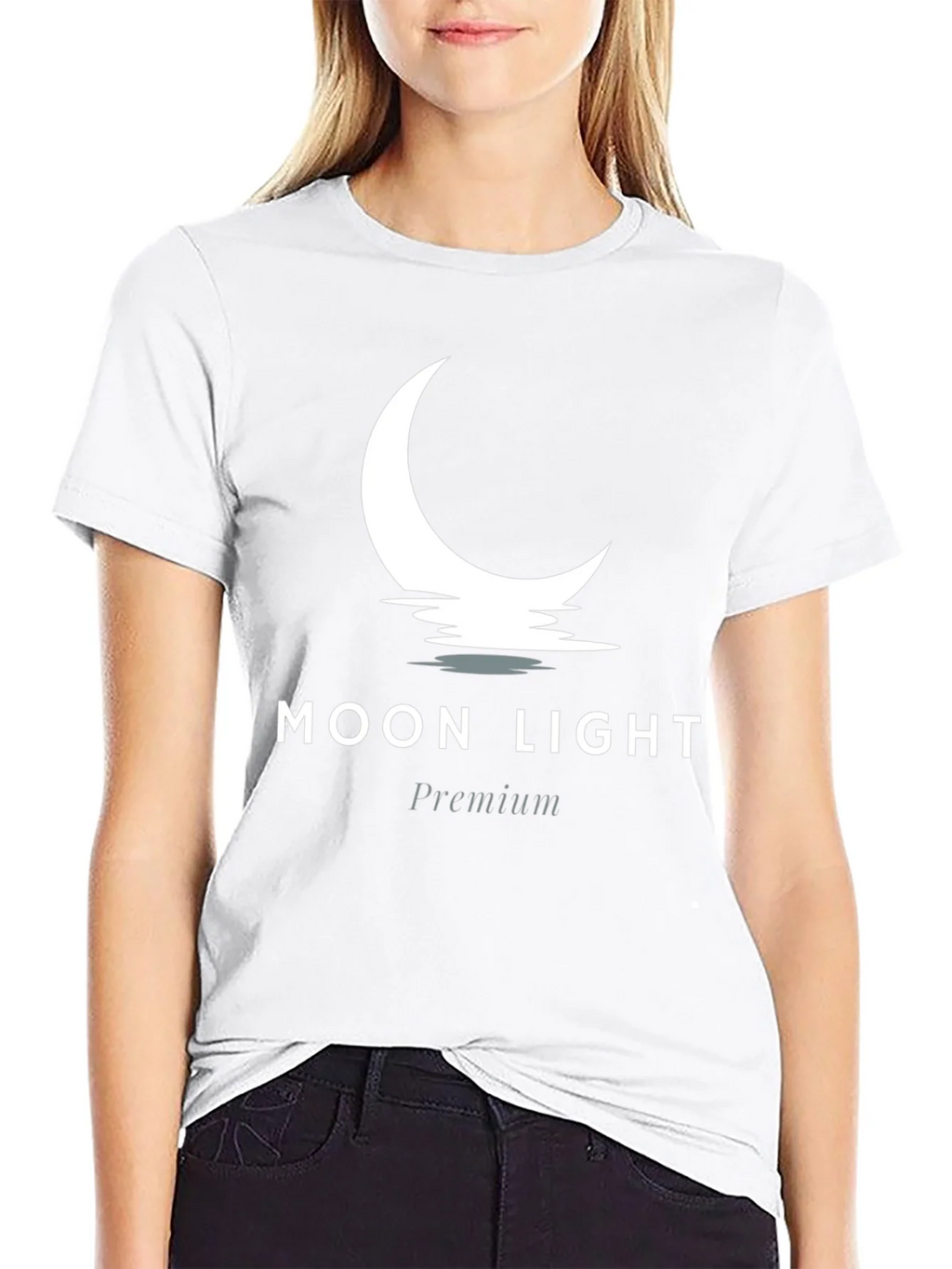 Moon Light Premium Black Graphic Tee product image 8