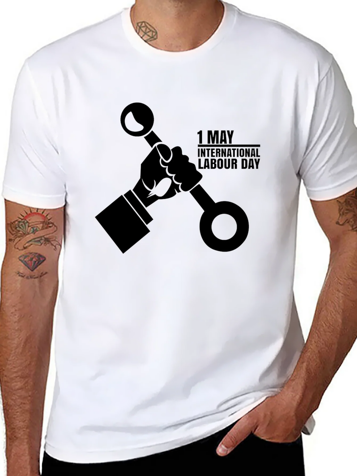 International Labour Day T-Shirt - Black product image 5