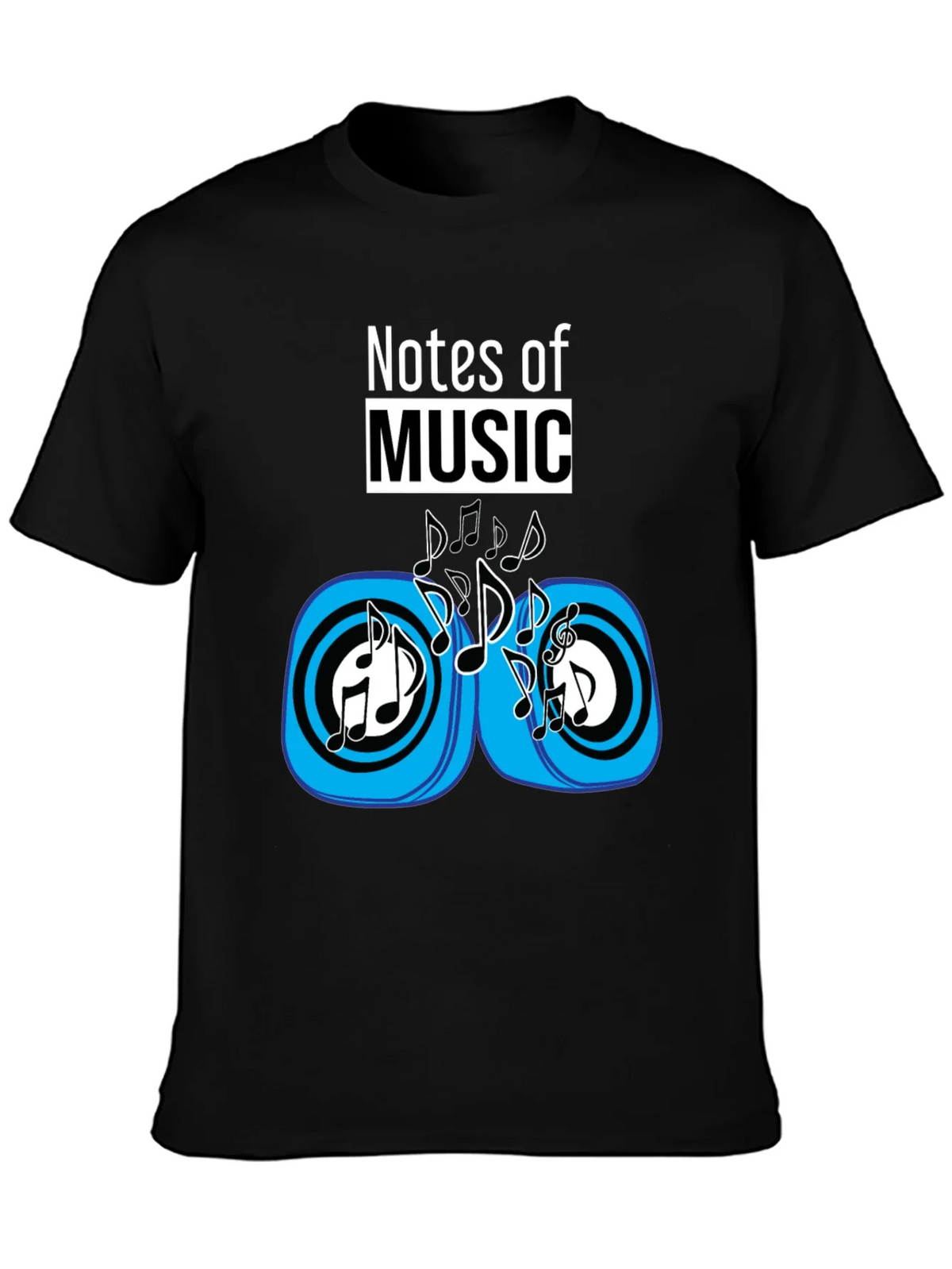 Notes of Music Black Graphic Tee product image 3