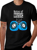 Notes of Music Black Graphic Tee product image 1
