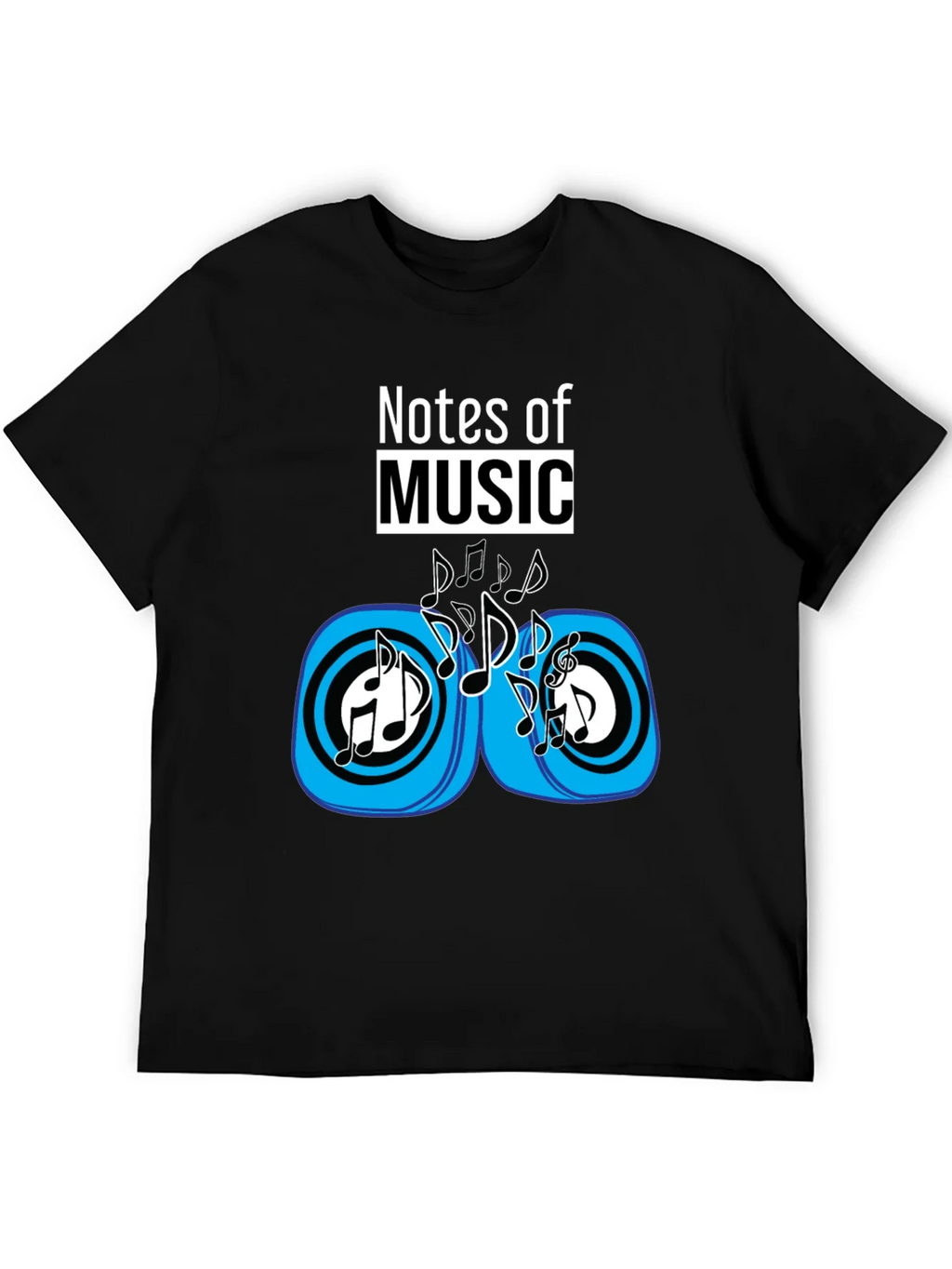 Notes of Music Black Graphic Tee product image 5