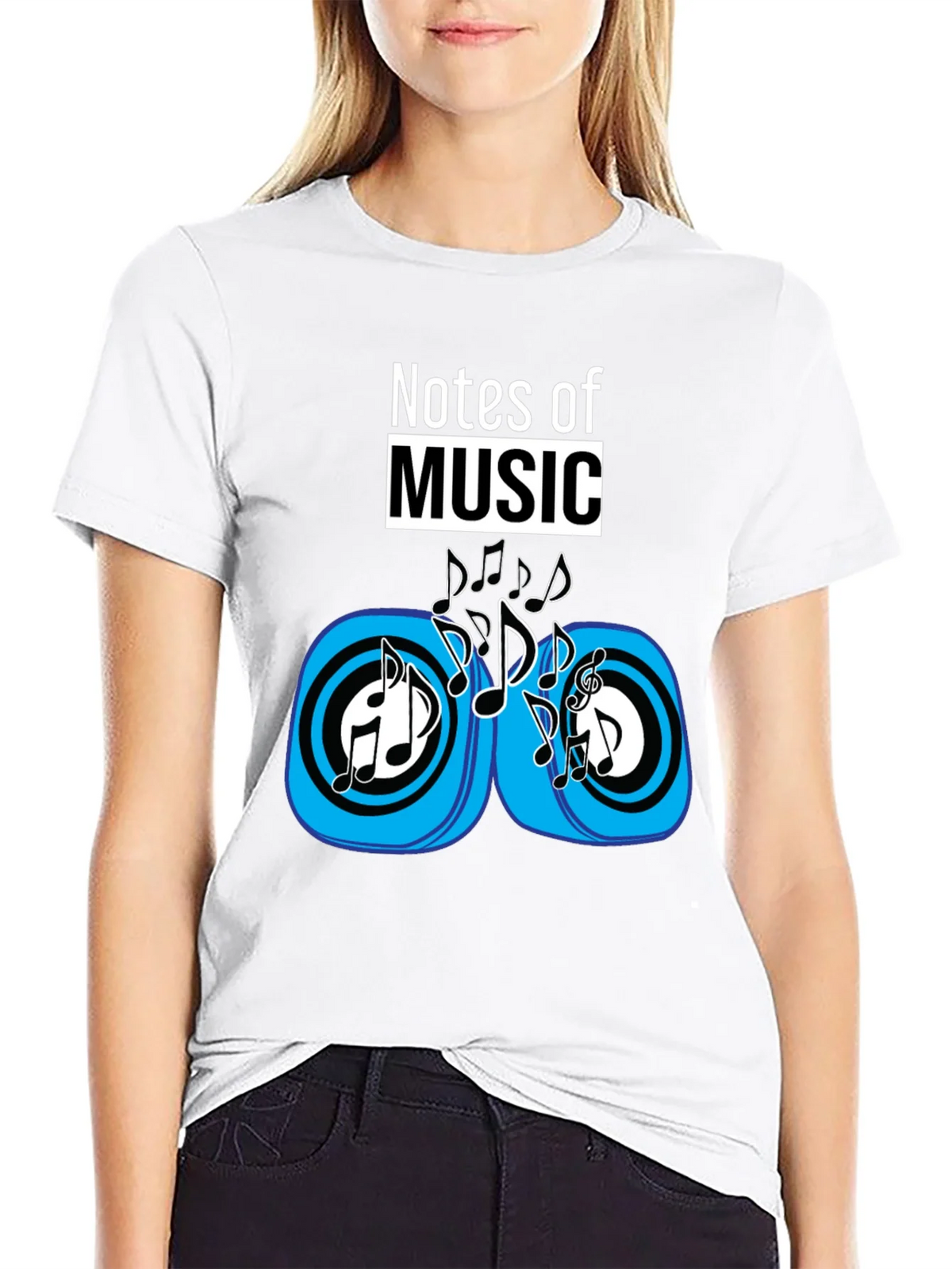 Notes of Music Black Graphic Tee product image 8