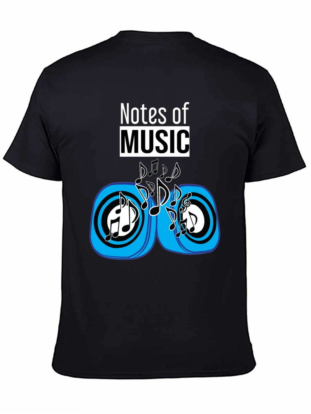 Notes of Music Black Graphic Tee product image 4