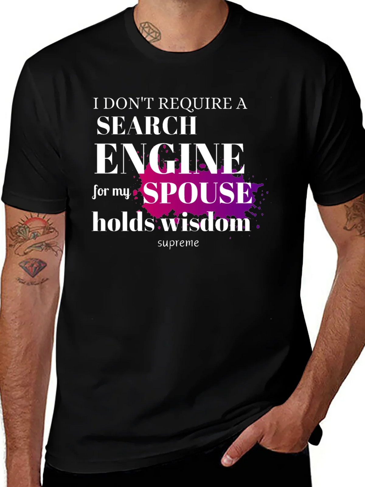 Spouse Wisdom T-Shirt - Novelty Graphic Tee product image 1