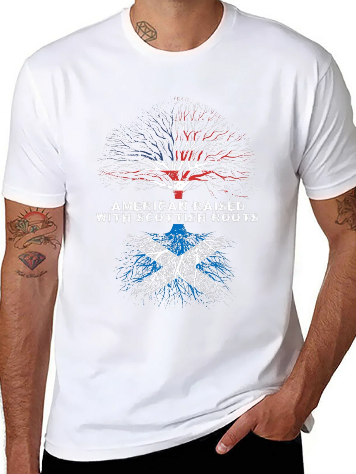 American Raised with Scottish Roots T-Shirt product image 7
